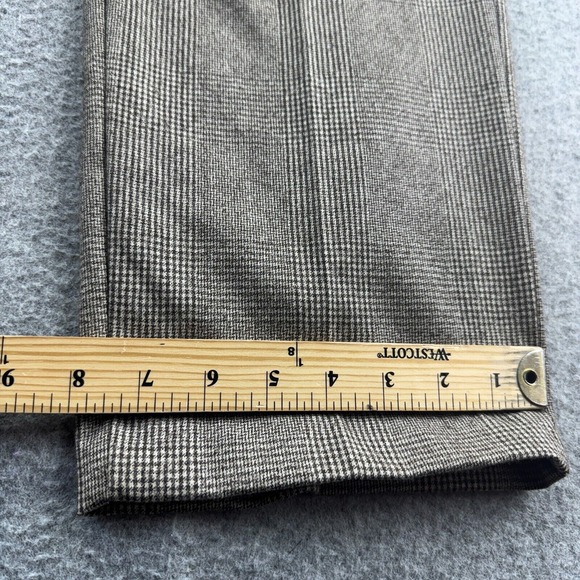 Banana‎ Republic Men Wool Dress Pants 38x31 Tapered Fit Gray Plaid Flannel Italy - Picture 9 of 11